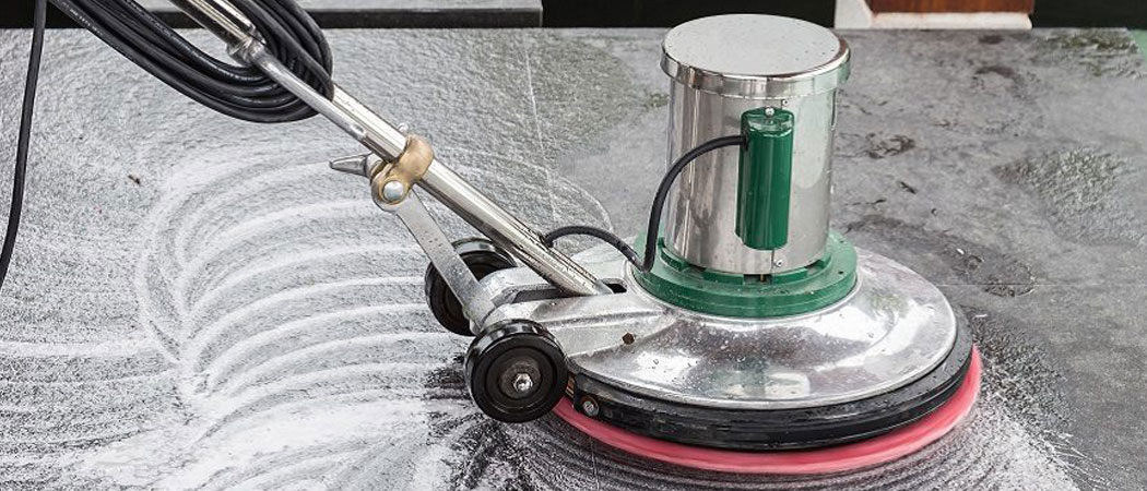Floor cleaning with industrial grade machine